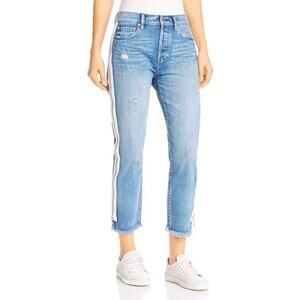 Pistola Size 28 Charlie High Rise Button Fly Light Wash Raw Hem Zipper Jeans